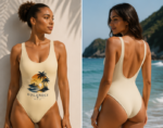 HOLANDLY Paradise Collection™ Matching Swim Set | Women's One-Piece Swimsuit & Men's Swim Shorts - Image 4